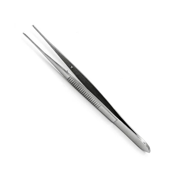 PI-03-1129.1. Пінцет хірургічний офтальмологічний з направителем за Семкін (Semkin), прямий, 1/2 зуба, 100 мм х 0,6 мм. PARADISE.